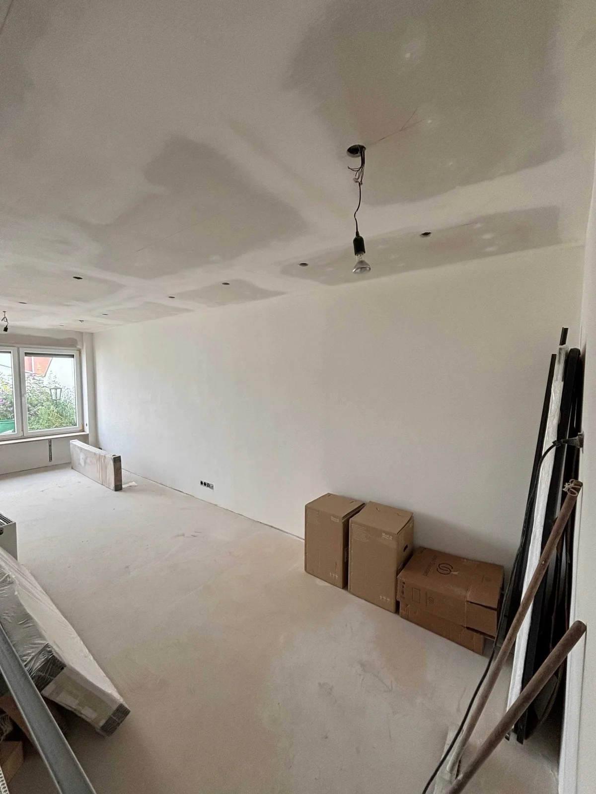 Fugenlose Wandfläche